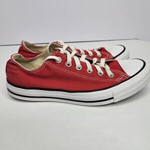 Converse All Star Red Men's 6.5 Low Top Sneakers Heel To Toe Measures 11"